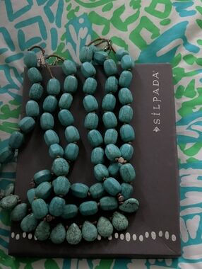 Silpada Turquoise Three-Strand Beaded Necklace
